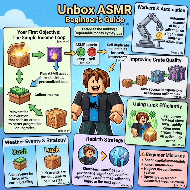 Unbox ASMR Beginner’s Guide – How to Earn Money, Improve Your Base, and Progress Faster